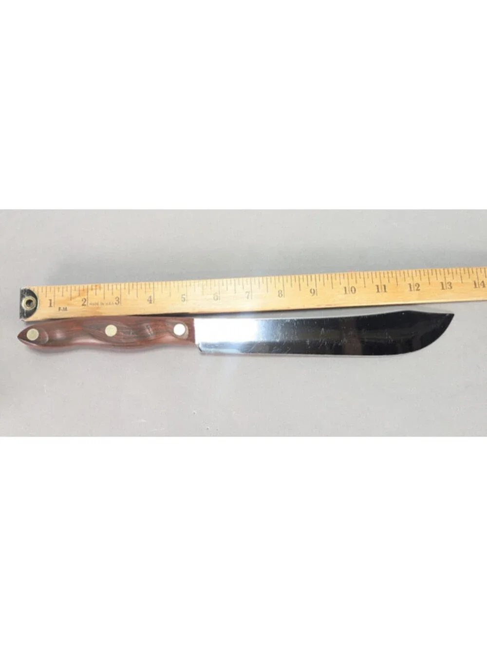 VTG Cutco No. 22 Butcher Knife Brown Swirl Handle 8